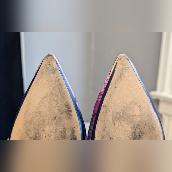 Ted Baker stilettos in pink and blue floral satin EU 40 / US 9 - Picture 7 of 9